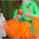 Do-it-yourself carrot costume for a girl (photo)