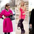 Combination of purple and gold colors in clothes: ideas, photos