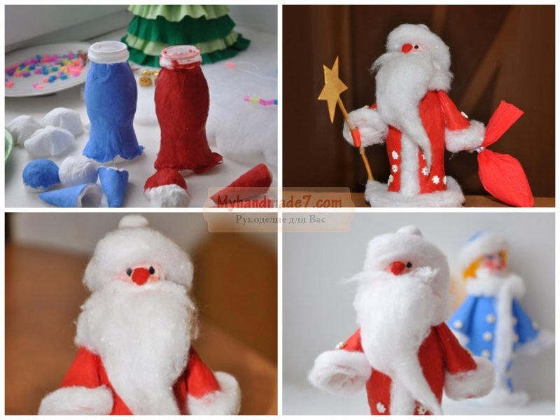 Crafts Santa Claus: step-by-step workshops with photos What we will do