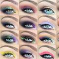 Makeup for blue eyes: photo