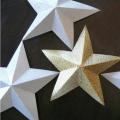 Origami shuriken: four and octagonal stars Flying paper star step by step