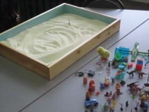 Sand show for a children's holiday